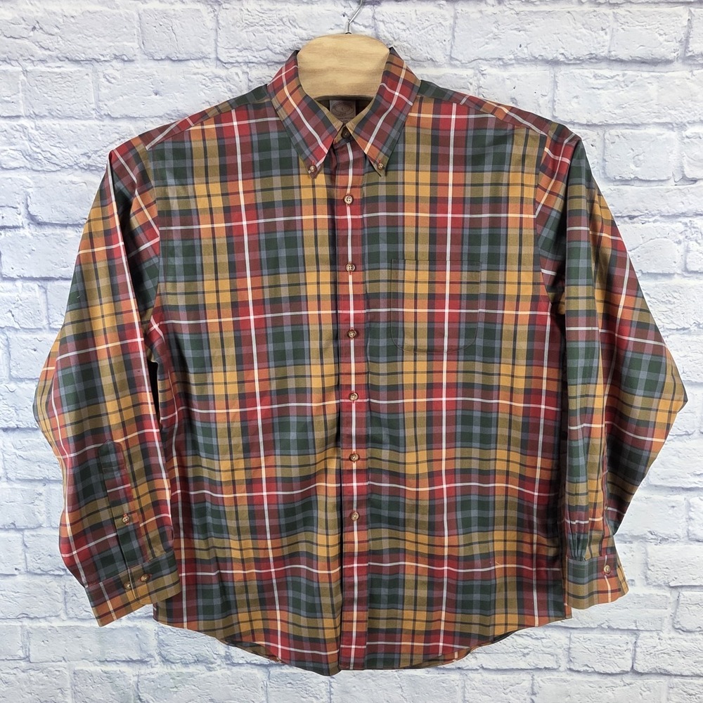 Lot Of 2 Brooks Brothers Shirt Men Multicolor Plaid Long Sleeve Non Iron Large - Picture 3 of 13